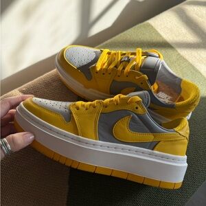Nike Vibrant Yellow and Gray Sneakers